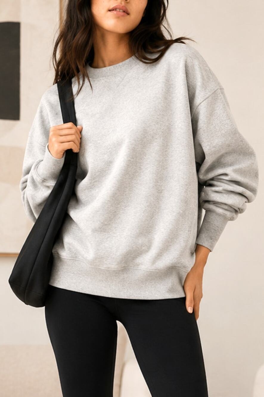 Everlane Gray Sweatshirt Women Size XXS Athletic Athleisure Loungewear Crew Neck